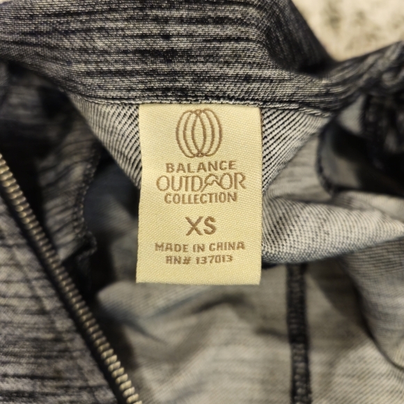 Balance Collection NWT SZ XS Black White Marled Fitted Mock Neck Full Zip Jacket - Picture 10 of 13